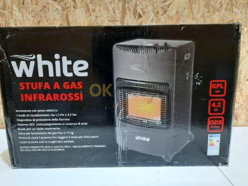 Auction SKLÁDACÍ PLYNOVÝ OHŘÍVAČ WHITE S VÁLCOVÝM PROSTOREM   DO 15KG 4200W image