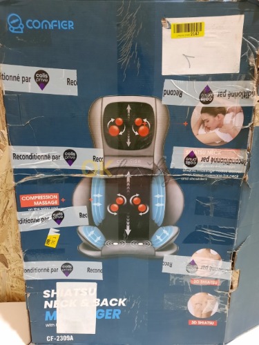 Auction COMFIER CF-2309A NÁSTAVEC MASÁŽNÍ PODLOŽKA MASÁŽ   SHIATSU VYHŘÍVANÁ image