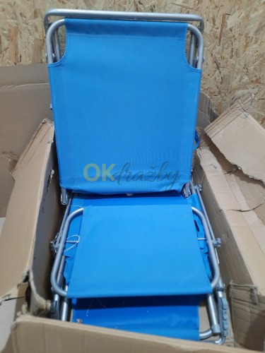 Auction Zahradní lehátka Vounot, modré, 2 ks image