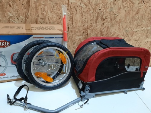 Auction Vozík pro psa za jízdní kolo S 53x60x60/117 cm, nosnost max. 15 kg image