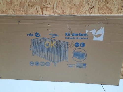 Auction Dětská postýlka 'Cosi', 60 x 120 cm, dětská postýlka z bukového masivu, přírodní, výškově nastavitelná do 3 poloh image