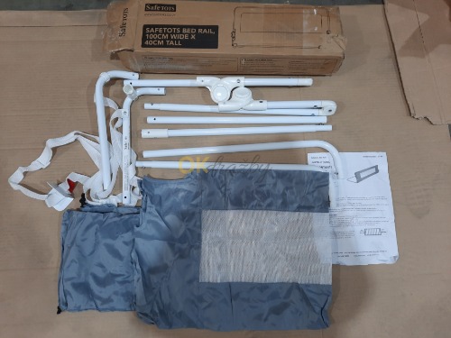 Auction Zábrana na dětskou postel, síťovina, šedá image