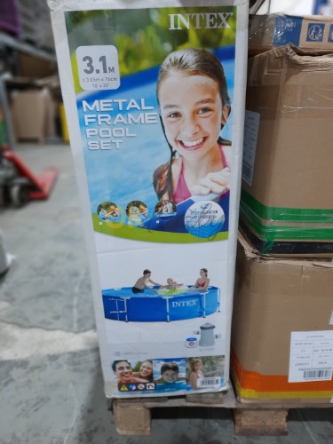 Auction Bazén s kovovým rámem Intex, kulatý, modrý image