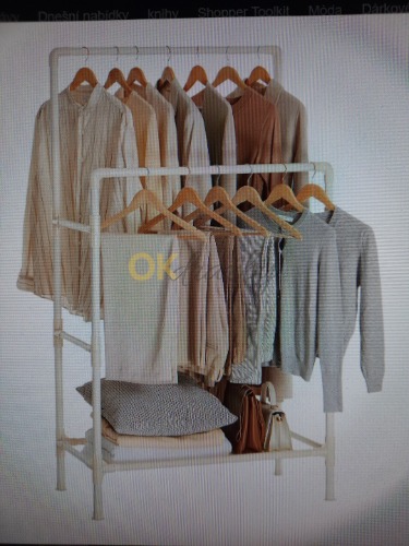 Auction Kovový věšák na oblečení SONGMICS RDR01WT image