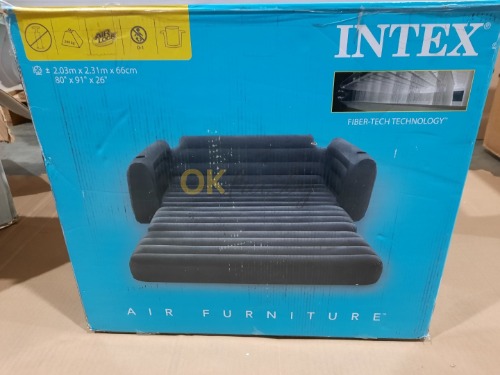 Auction Intex rozkládací křeslo 203x231x66 cm, tmavě šedé image