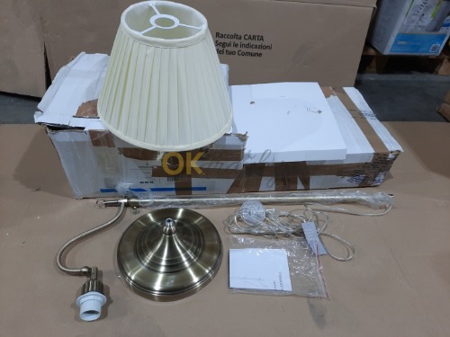 Auction Markslöjd Antická stojací lampa Charleston stará mosaz image