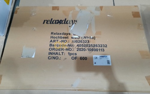 Auction Bílá dřevěná městská zahrada Relaxdays image