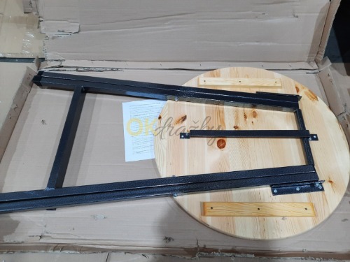 Auction DEGAMO Skládací barový stolek z masivního borového dřeva pr. 78x110 cm image