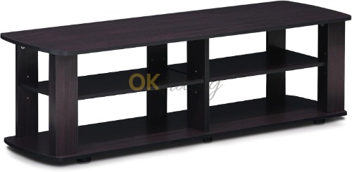 Auction Furinno Nelly Entertainment Center TV stojan, krátký 43,3"(Š) x13,4(V) x13,1(H), tmavý ořech image