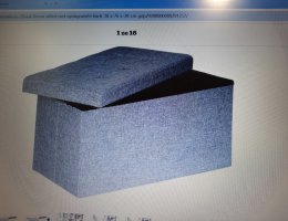 Auction Pohovka Relaxdays s úložným prostorem - rozkládací - povlečení - do 300 kg - víko - 85 l - šedá image