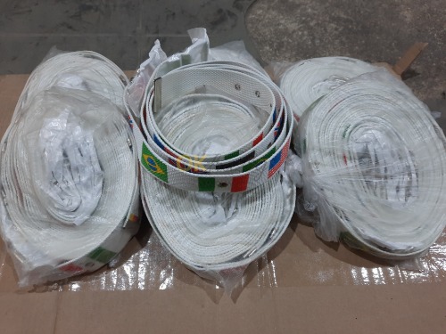 Auction 50 kusů bílých pásů s vlajkami image