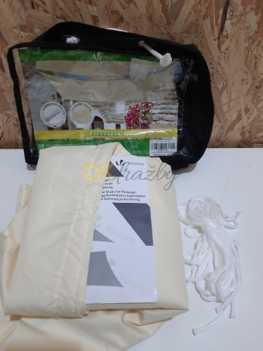 Auction Ochranná plachta proti slunci VOUNOT 3x2 m béžová image