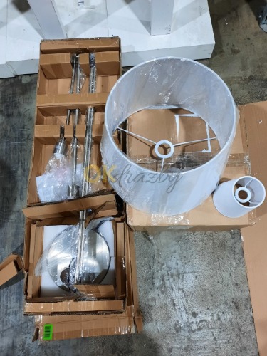 Auction Lindby Nantwin stojací lampa, látk. stínidlo, bílá image