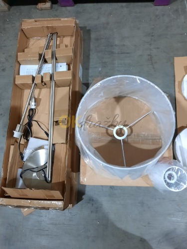 Auction Lindby Nantwin stojací lampa, látk. stínidlo, bílá image