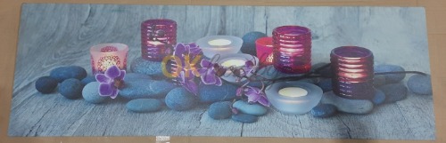 Auction Obraz s čajovými svíčkami, kameny a orchidejemi s osvětlením image