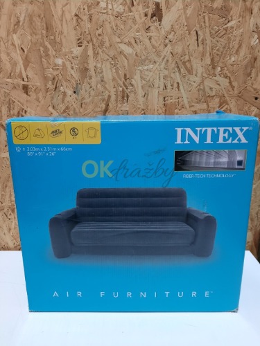 Auction Rozkládací nafukovací pohovka Intex, 203 × 231 × 66 cm, tmavě šedá image
