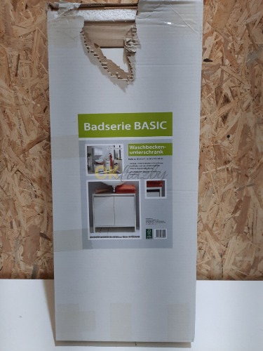 Auction Skříňka pod umyvadlo Basic, bílá, 60 × 28 × 55 cm image