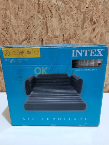 Auction Rozkládací nafukovací pohovka Intex, 203 × 231 × 66 cm, tmavě šedá image