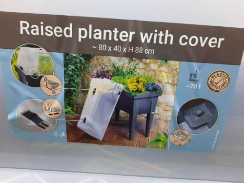 Auction Jelenia Plast Vyvýšený záhon s pařeništěm antracitový 110 l, 88 x 40 x 80 cm - 4 kusy image