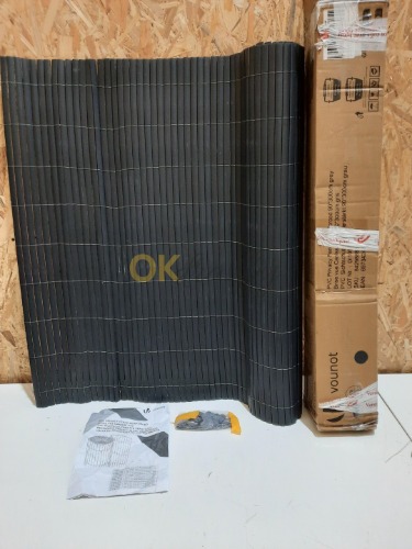 Auction Zesílená PVC zástěna proti větru a pohledům, 90×300 cm, šedá image