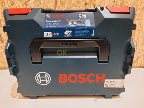 Auction Bosch Akumulátorová úhlová bruska BITURBO s X-LOCK GWX 18V-15 SC image