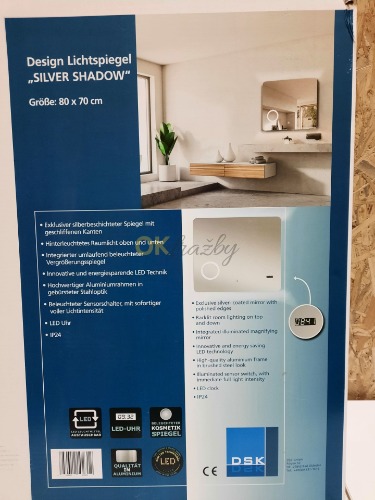 Auction DSK Silver Shadow Zrcadlo s LED osvětlením 80 x 70 cm image