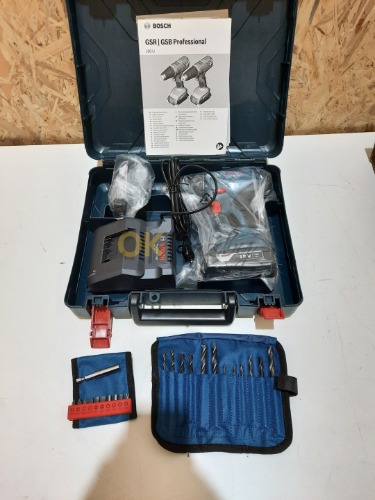 Auction Bosch Professional Aku vrtací šroubovák GSR 180-Li + 2xaku + nab. + kufr + nář. image