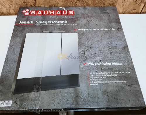 Auction LED zrcadlová skříňka BAUHAUS Jannik antracitová 60 x 70 cm image