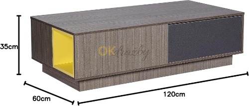 Auction Dřevěný konferenční stolek Giulia Grillo s moderním designem (Bez výsuvných šedých zásuvek) image