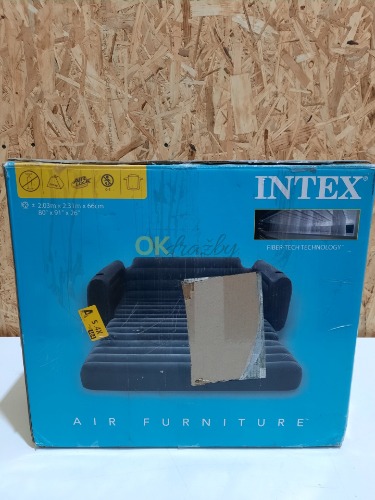 Auction Rozkládací nafukovací pohovka Intex, 203 × 231 × 66 cm, tmavě šedá image