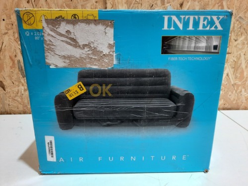 Auction Rozkládací nafukovací pohovka Intex, 203 × 231 × 66 cm, tmavě šedá image