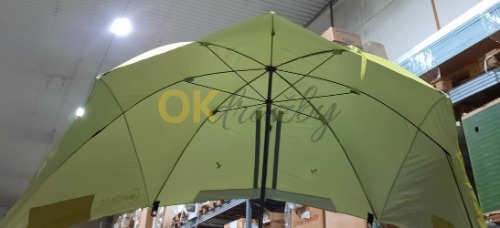 Auction Plážový slunečník s okénkem a větrnou clonou, polyester odolný proti UV záření - zelený image