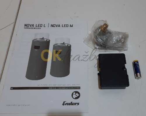 Auction Moderní plynové ohniště Enders NOVA LED L s regulovatelným plamenem a integrovaným LED světlem image