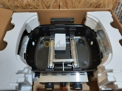 Auction Royal Gourmet – Přenosný plynový gril se 2 hořáky (5 kW), sklápěcí stolky, černý image