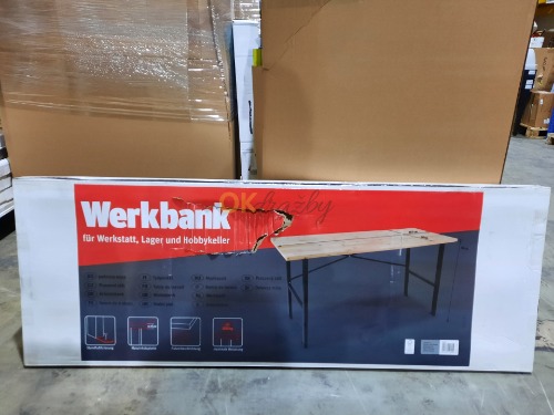 Auction Pracovní stůl Werkbank s dřevěnou pracovní deskou 165 cm FSC image