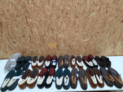 Auction Zimní pánské plyšové mokasíny - 19 kusů image