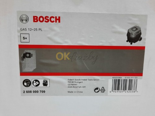 Auction Bosch Sáčky filtrační fleecové k vysavači GAS 12-25 PL (5 ks) image