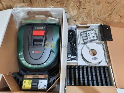 Auction Robotická sekačka BOSCH Indego S 500 / 18V / Li-ion / Záběr 19 cm / až 500 m2 / Výška sekání 30-50 mm (06008B0202) image