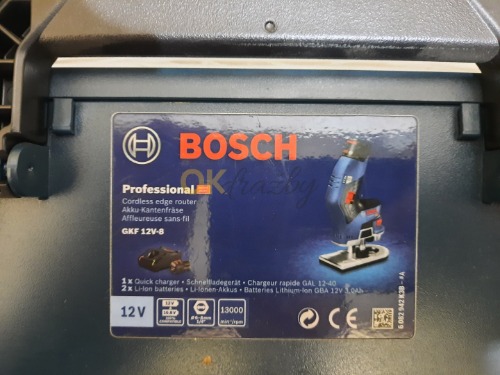 Auction Bosch Akumulátorová ohraňovací frézka GKF 12V-8 image