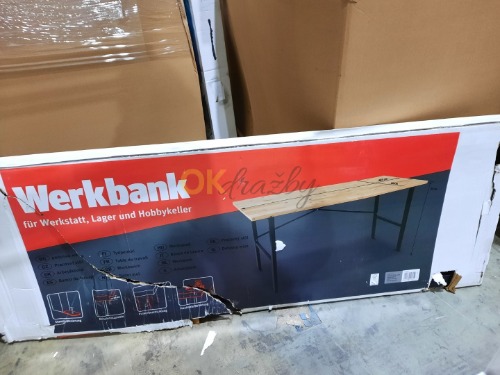 Auction Pracovní stůl Werkbank s dřevěnou pracovní deskou 165 cm FSC image