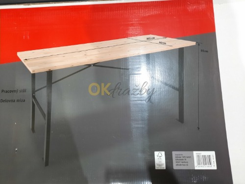 Auction Pracovní stůl s dřevěnou pracovní deskou 165 cm FSC TOP image
