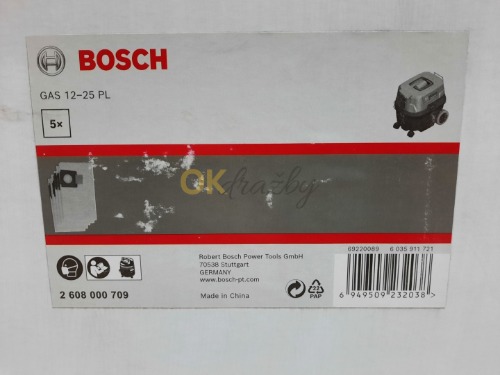 Auction Bosch Sáčky filtrační fleecové k vysavači GAS 12-25 PL (5 ks) image