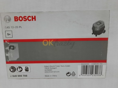 Auction Bosch Sáčky filtrační fleecové k vysavači GAS 12-25 PL (5 ks) image