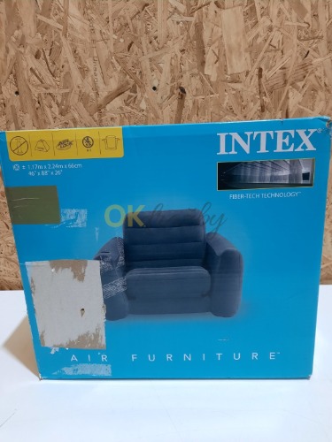 Auction Intex Rozkládací křeslo 117 x 224 x 66 cm tmavě šedé image