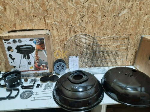 Auction Uhlíkový gril na kolečkách Aktive Textilene 57 x 86 cm Černý image