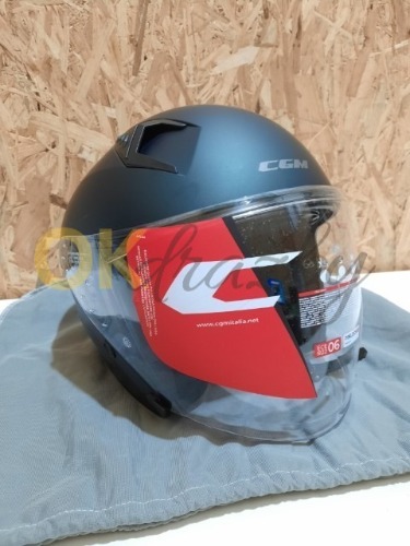 Auction Moto přilba CGM 136 DNA Mono Black, Vel. M 57-58 cm image