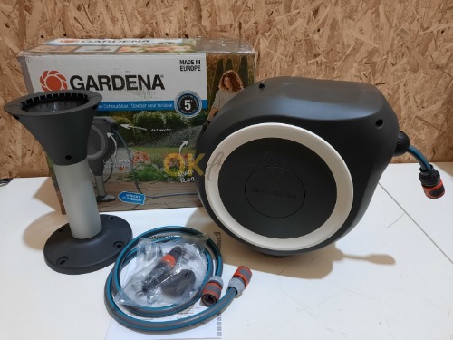 Auction GARDENA Terasový box na hadici RollUp S, 15 m, bílý, automatické navíjení image