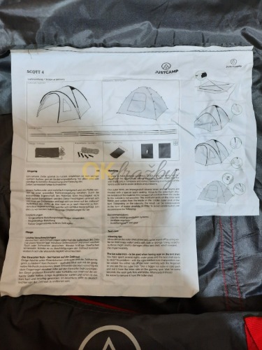 Auction Kempingový lehký vodotěsný dvouplášťový stan JUSTCAMP Scott pro 4 osoby image