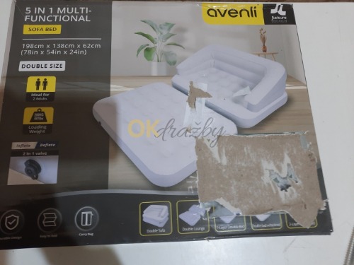 Auction Nafukovací pohovka AVENLI Sofa bed 198 x 138 x 62 cm image