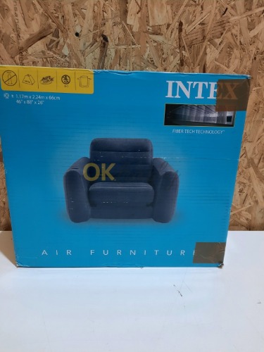 Auction Intex Rozkládací křeslo 117 x 224 x 66 cm tmavě šedé image